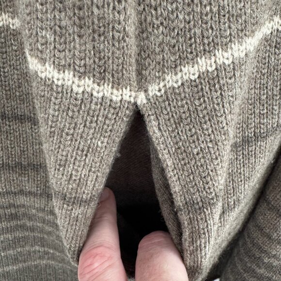 Vince Striped Brown and Tan Cardigan - Picture 6 of 11